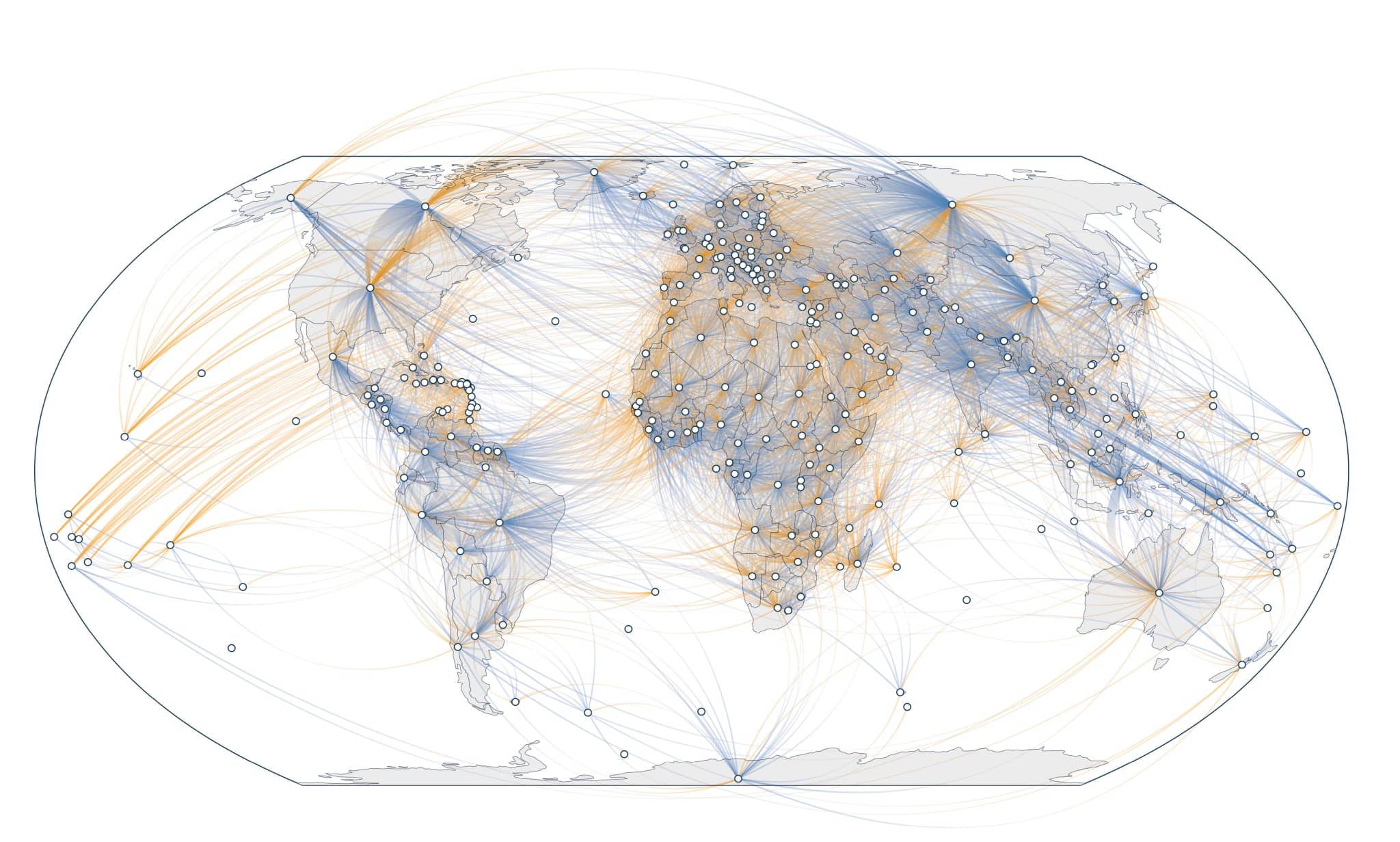 Global terrestrial moisture connections between countries